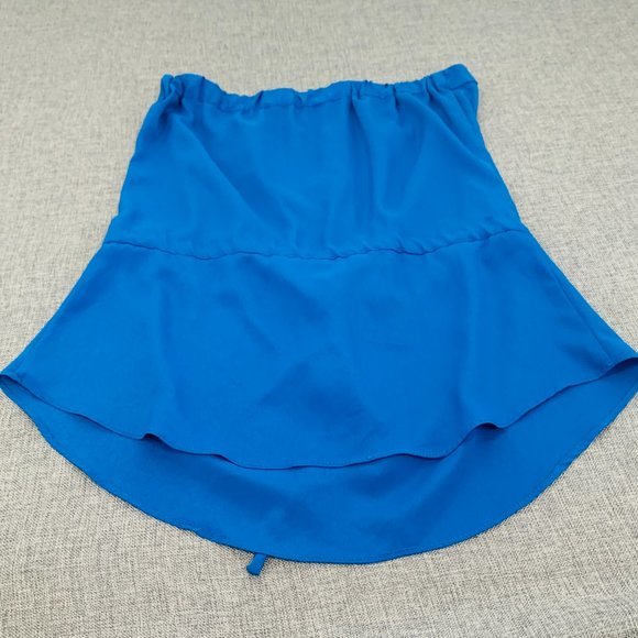 Arden B. Blue‎ Strapless Top Size XS 100% polyester Front Tie Soft Flowy - Picture 10 of 10